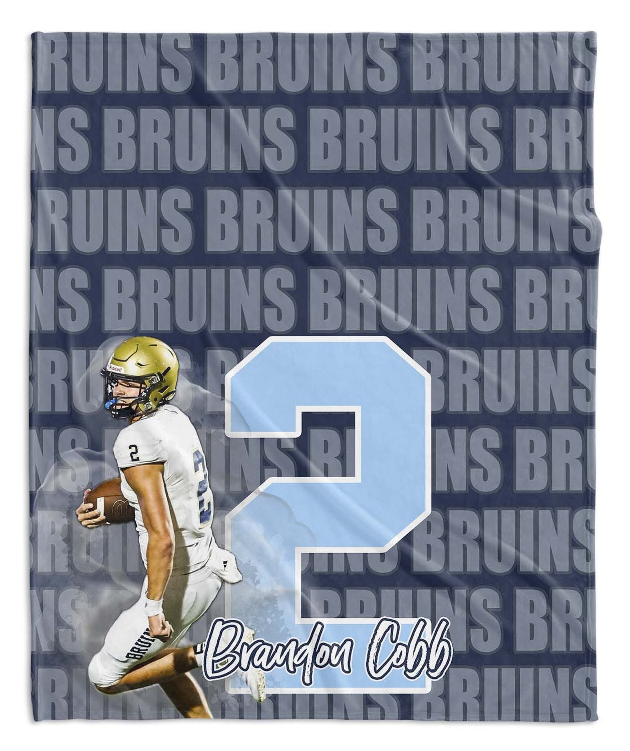 TEAM NAME AND NUMBER PERSONALIZED PHOTO BLANKET