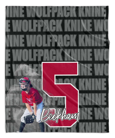 TEAM NAME AND NUMBER PERSONALIZED PHOTO BLANKET