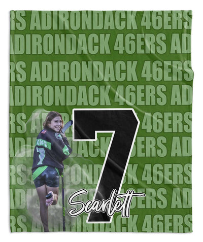 TEAM NAME AND NUMBER PERSONALIZED PHOTO BLANKET