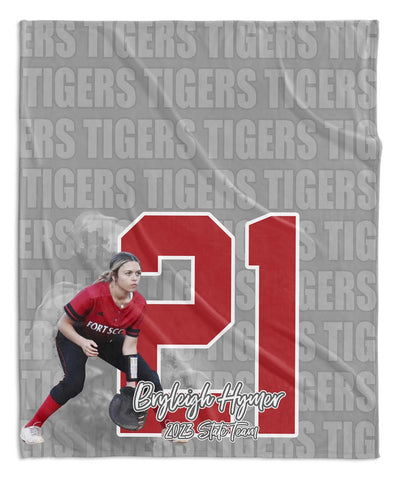 TEAM NAME AND NUMBER PERSONALIZED PHOTO BLANKET
