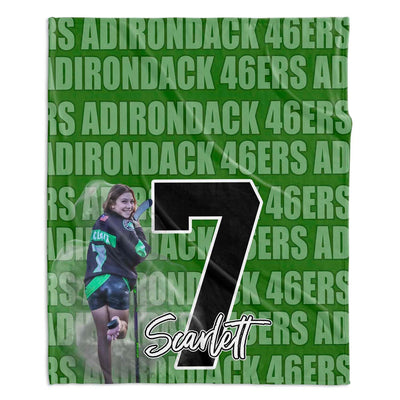 TEAM NAME AND NUMBER PERSONALIZED PHOTO BLANKET
