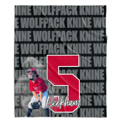 TEAM NAME AND NUMBER PERSONALIZED PHOTO BLANKET