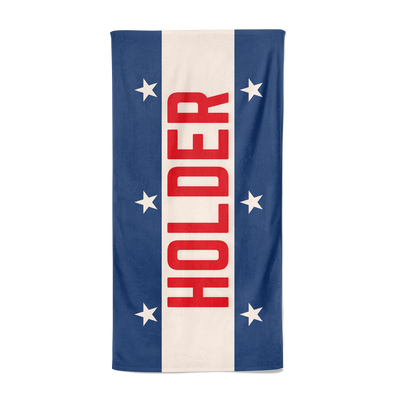 PERSONALIZED STARS AND STRIPES PATRIOTIC PREMIUM TOWEL