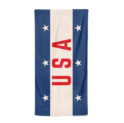 PERSONALIZED STARS AND STRIPES PATRIOTIC PREMIUM TOWEL