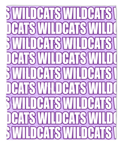 New Wildcats Lavender Mascot Blanket