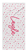 SPRINKLE HEARTS PERSONALIZED TOWEL