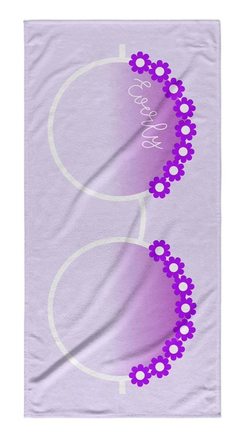 FLOWER POWER PERSONALIZED SUNGLASSES TOWEL