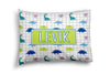 DINOSAUR ABSTRACT WHITE PERSONALIZED PILLOW SHAM