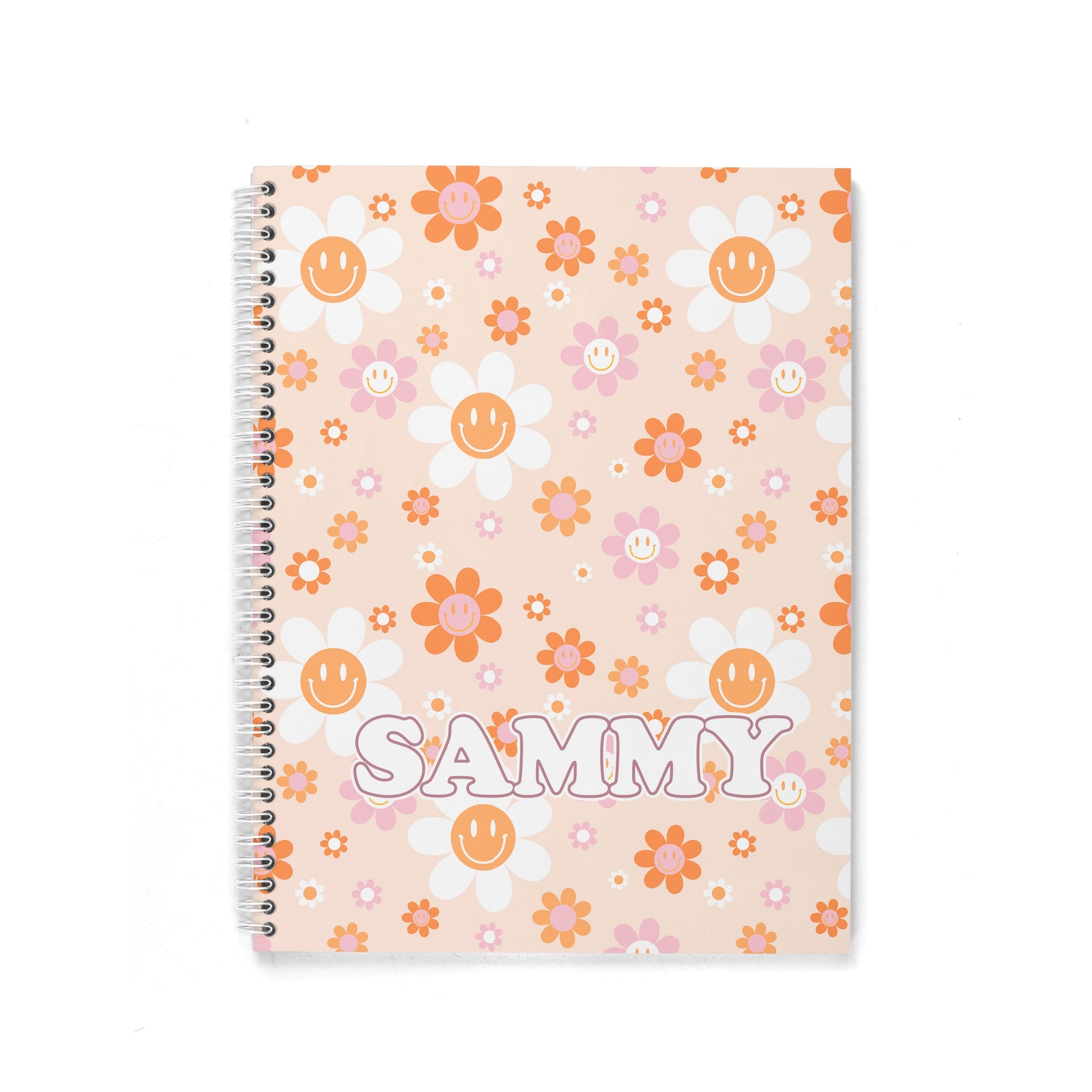 HAPPY DAISY PERSONALIZED SPIRAL NOTEBOOK