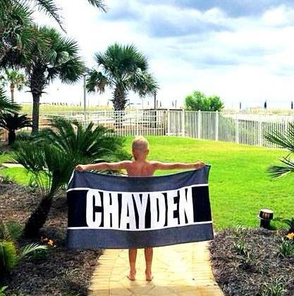 PERSONALIZED BOLD STRIPE BEACH TOWEL