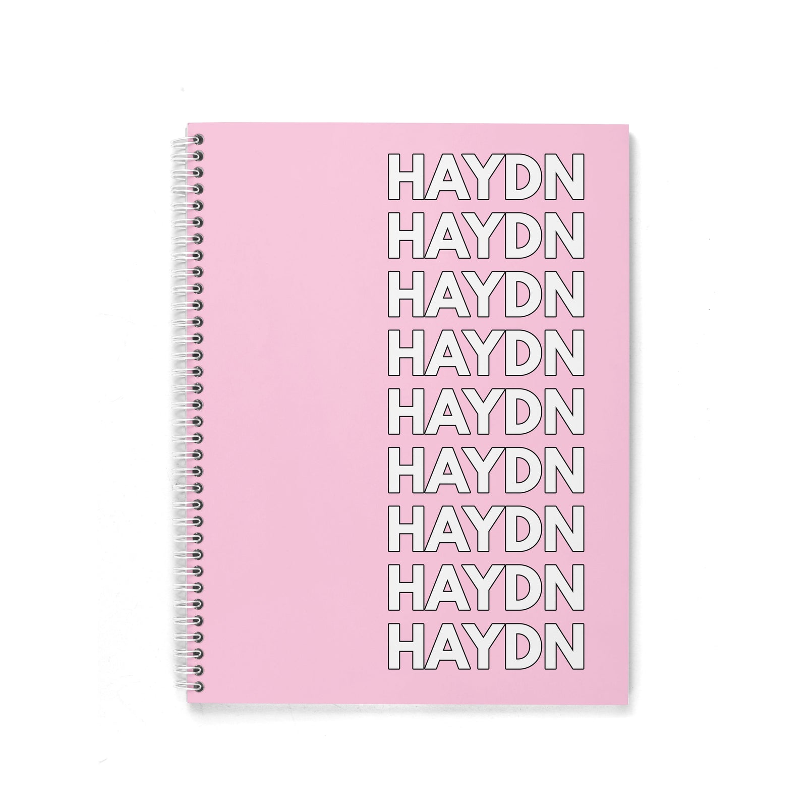 LISTED NAME PERSONALIZED SPIRAL NOTEBOOK
