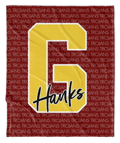 PERSONALIZED LARGE LETTER SCHOOL BLANKET