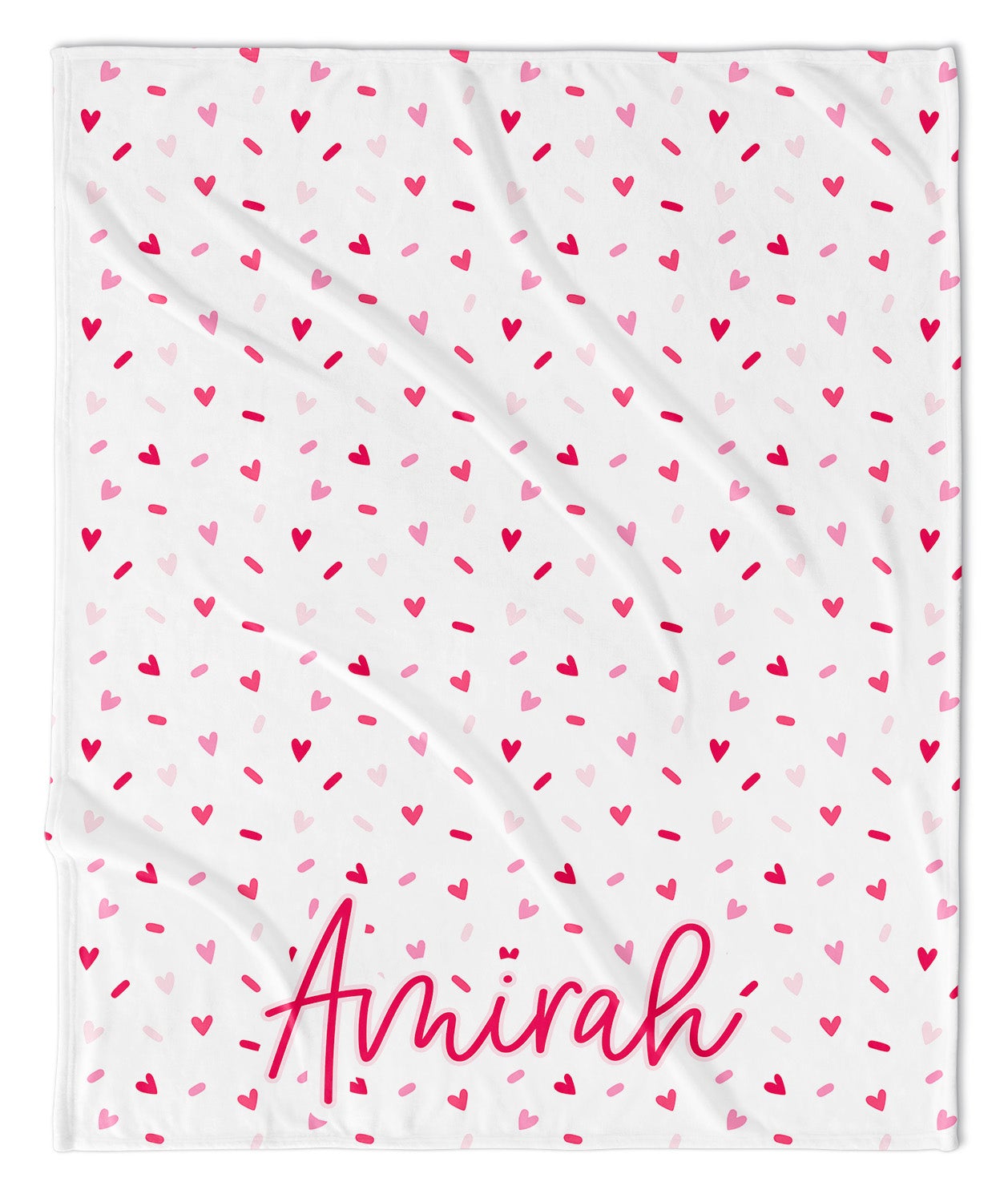 SPRINKLE HEARTS- PERSONALIZED BLANKET