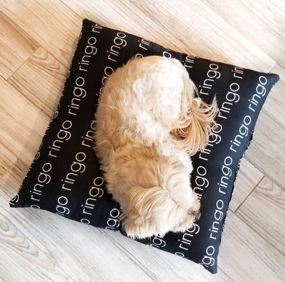 MODERN PERSONALIZED DOG BED / PET BED - LIGHT FONT