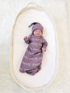 Personalized Sleeper Gown & Knotted Hat Set