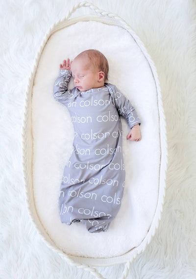 Giggle Angel Newborn Baby Sleeper Gown Infant Knotted Gown Baby Girl Boy  Long Sleeve Gowns Coming Home Outfits Hat Set 0-3 Months (Inkgreen) -  Walmart.com
