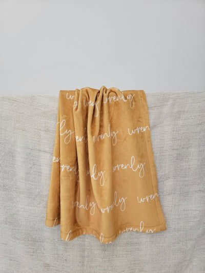 PERSONALIZED NAME BLANKET - SCRIPT (BOHO COLOR OPTIONS)