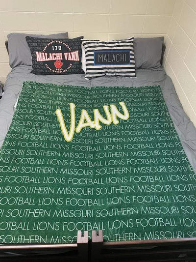 TEAM - NAME & NUMBER PERSONALIZED THROW BLANKET