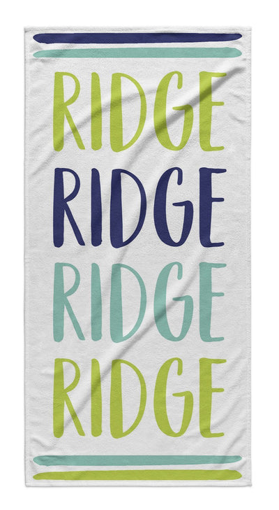 COLORFUL LINE UP PERSONALIZED TOWEL
