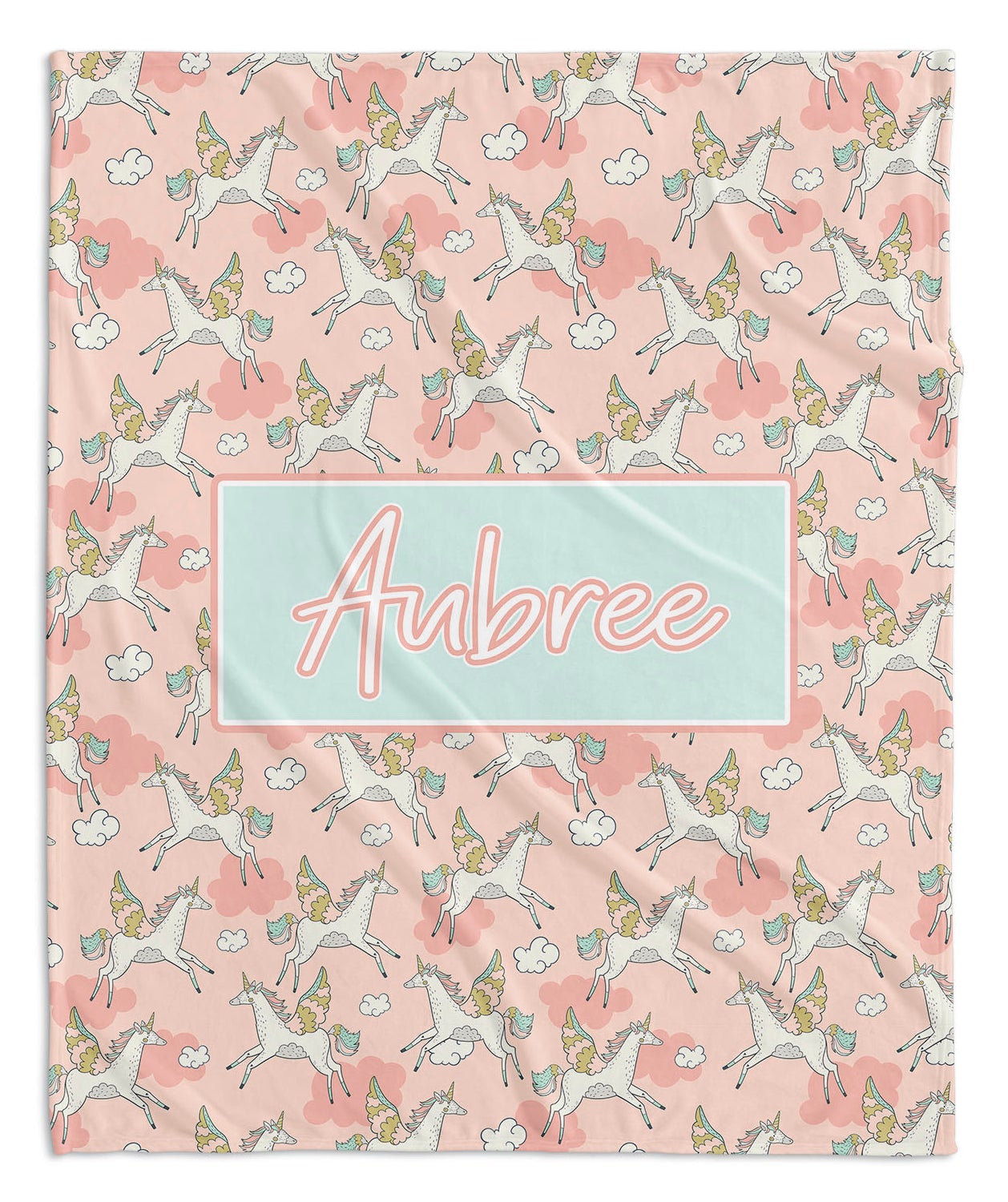 UNICORN HORSE - MODERN PERSONALIZED NAME BLANKET