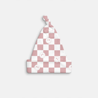 H3xHB Checkmate Smiley Face Knotted Baby Hat