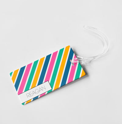 SUMMER STRIPE PERSONALIZED BAG / LUGGAGE TAG