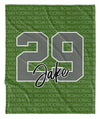 PERSONALIZED LARGE NUMBER TEAM BLANKET