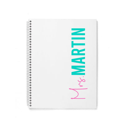 TWO NAME PERSONALIZED SPIRAL NOTEBOOK