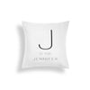 BLACK AND WHITE ALPHABET PERSONALIZED THROW PILLOW (COVER ONLY)