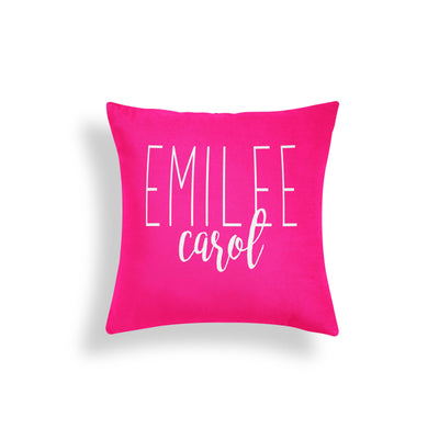 SIMPLY CURSIVE PERSONALIZED THROW PILLOW (COVER ONLY)