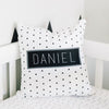 BLACK AND WHITE TRIANGLE PERSONALIZED THROW PILLOW (COVER ONLY)