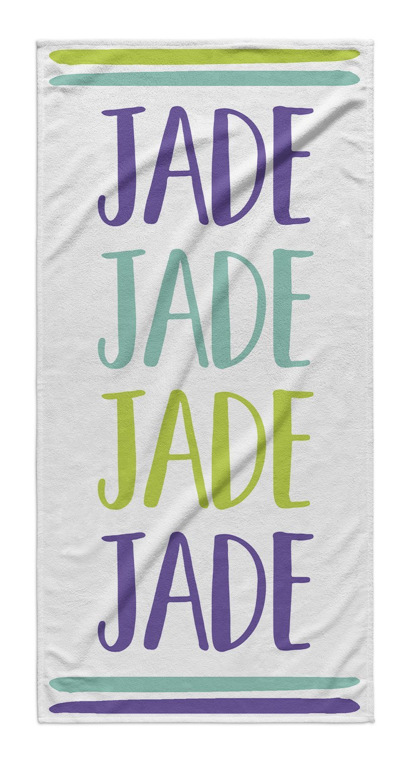 COLORFUL LINE UP PERSONALIZED TOWEL