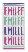 COLORFUL LINE UP PERSONALIZED TOWEL