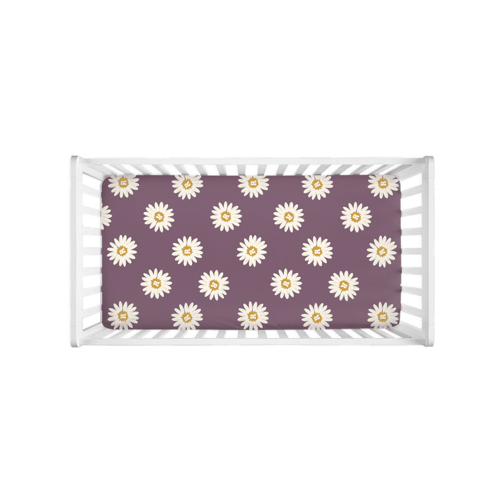 H3 X HB Happy Daisy Initial Crib Sheet