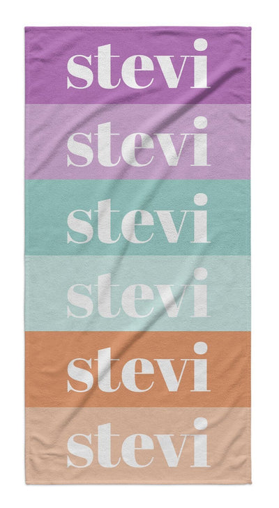 FAMILY MATCHING COLOR SWATCH PERSONALIZED PREMIUM TOWEL