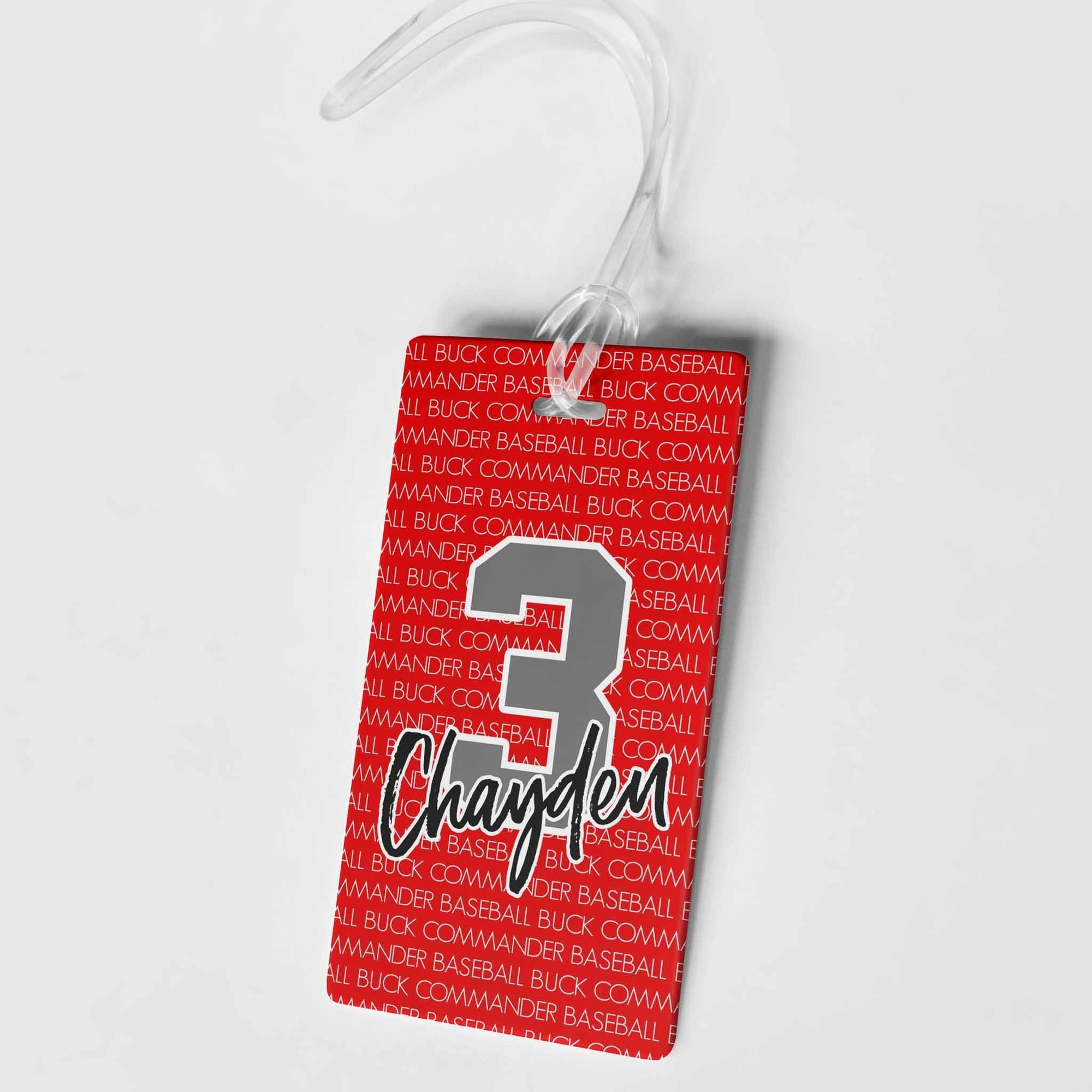 PERSONALIZED LARGE NUMBER TEAM BAG TAG - Highway 3