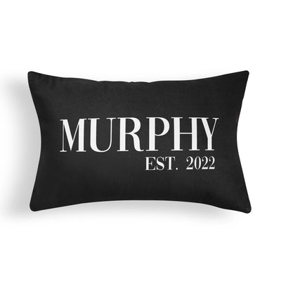 LAST NAME LUMBAR THROW PILLOW
