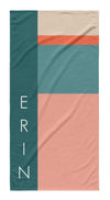 UPTOWN COLOR BLOCK PERSONALIZED TOWEL