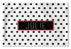 BLACK AND WHITE POLKA DOT PERSONALIZED PILLOW SHAM (MULTIPLE COLOR OPTIONS)