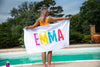 RAINBOW LETTERS PERSONALIZED TOWEL