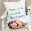 FAMILY NAME PERSONALIZED THROW PILLOW ( COVER ONLY )
