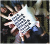 FAMILY NAME PERSONALIZED THROW PILLOW ( COVER ONLY )