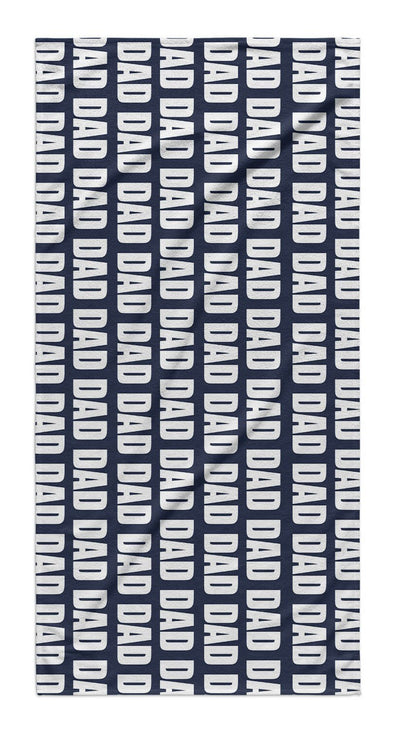 FATHER'S DAY PERSONALIZED REPEAT BEACH TOWEL - BOLD