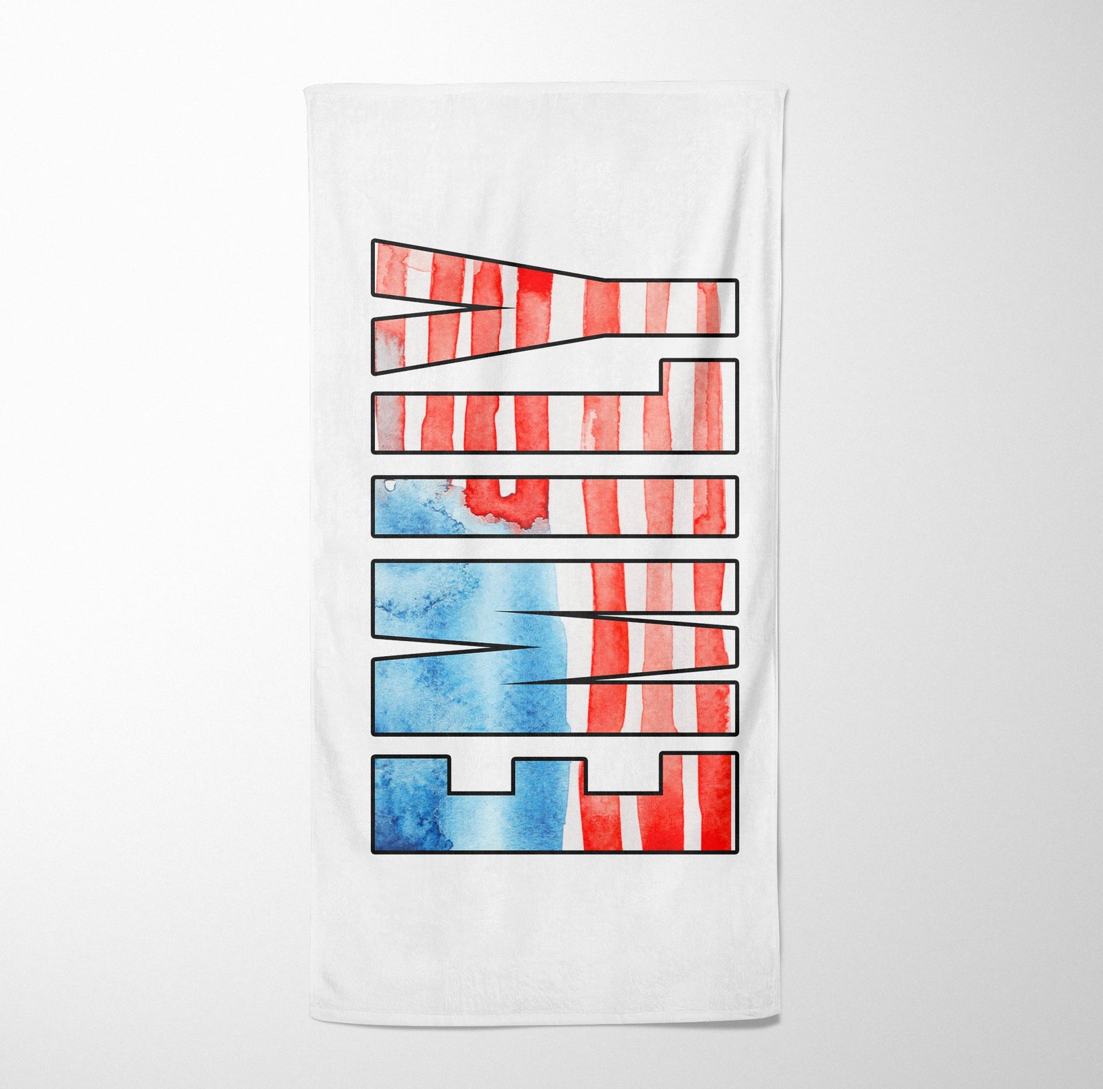 PERSONALIZED FLAG NAME TOWEL