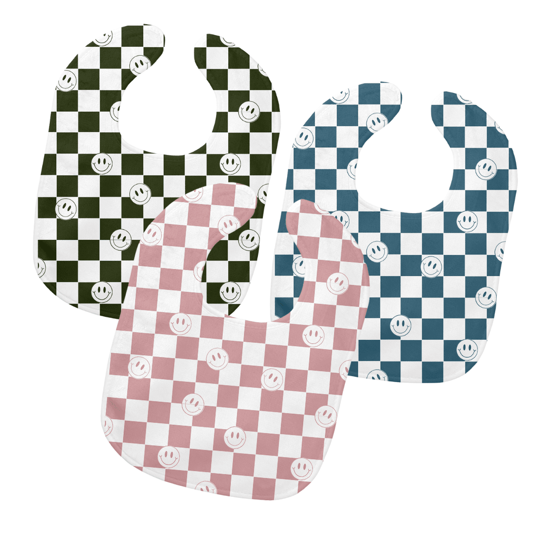 H3xHB Checkmate Smiley Face Bib