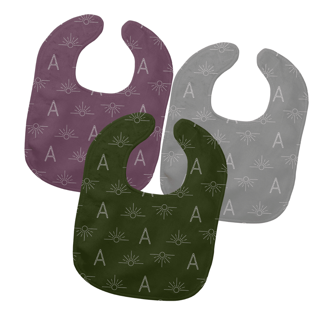 H3xHB Sunrise Sunset Monogram Bib