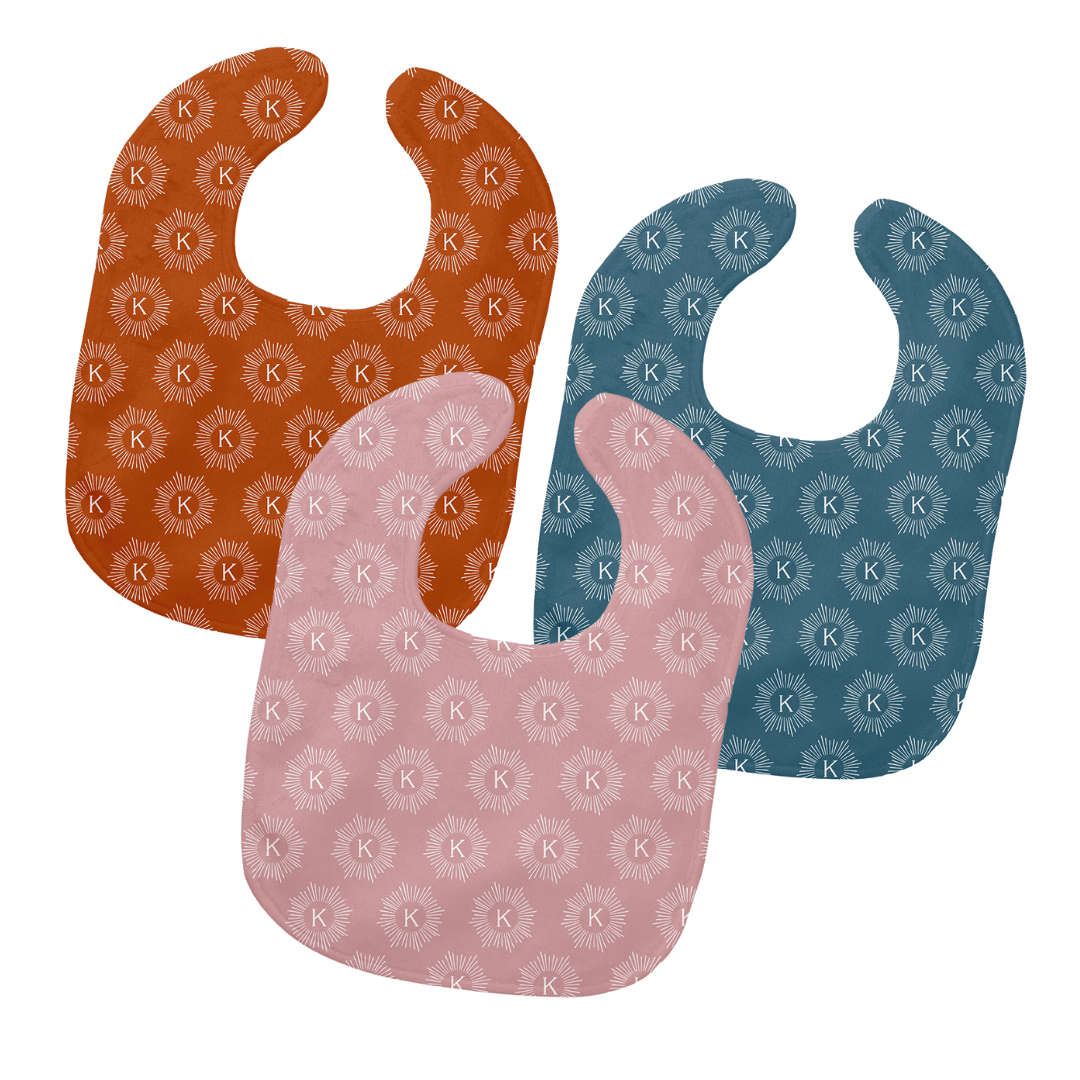 H3xHB Sunburst Monogram Bib