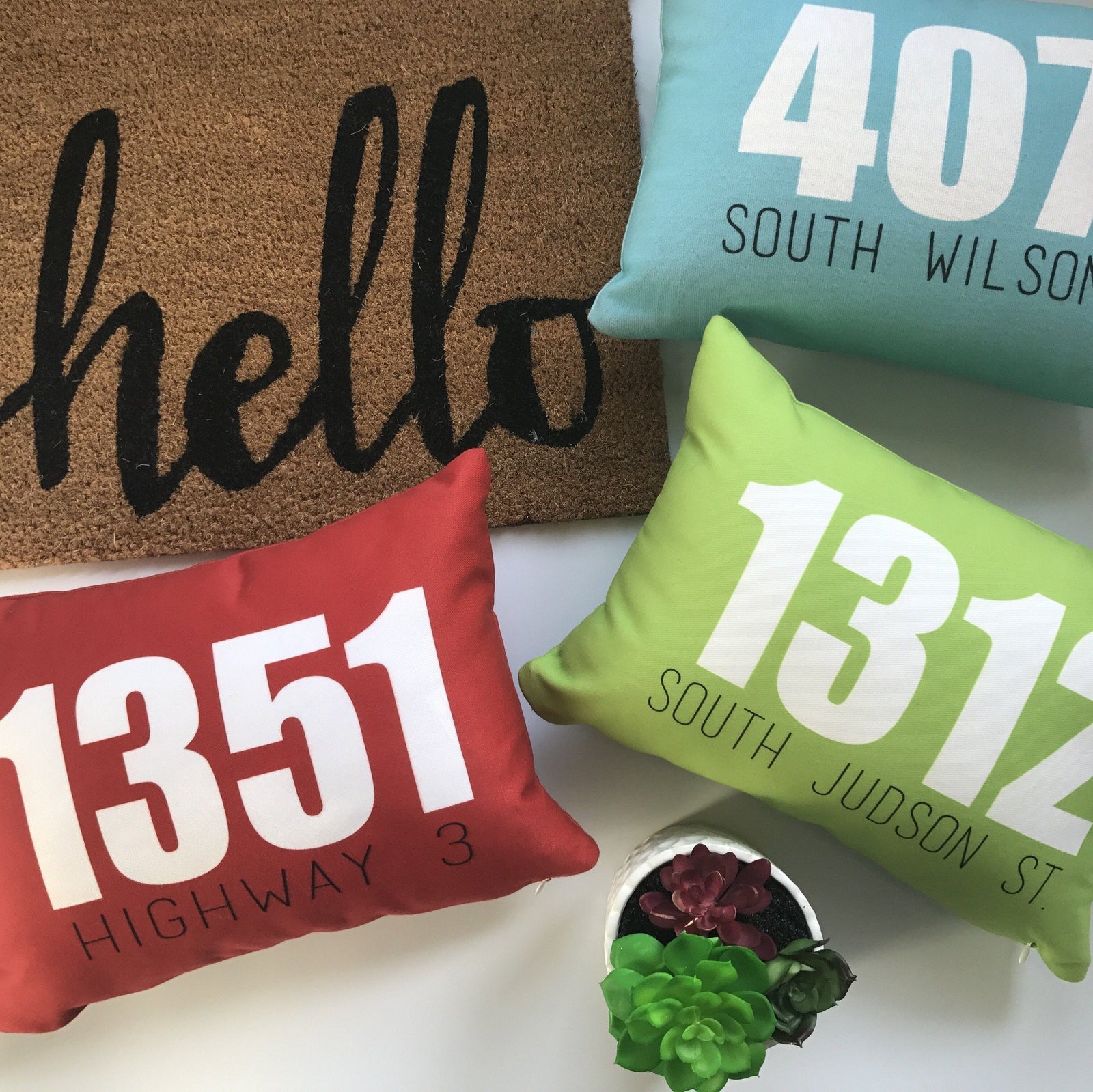 OUTDOOR ADDRESS LUMBAR PILLOW (SPRING COLLECTION)