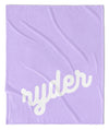 PERSONALIZED NAME BLANKET - RETRO CURSIVE 2 (ALL COLOR OPTIONS)