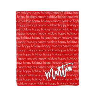 DECORATIVE HOLIDAY THROW BLANKET - LIGHT REPEAT